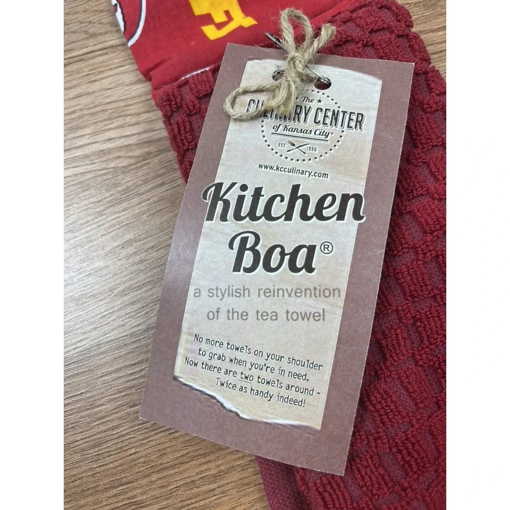 Kansas City Chiefs Kitchen Boa Dish Tea Towel Dishcloth‎ NEW